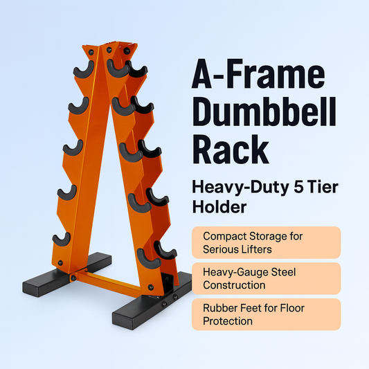 A-Frame Dumbbell Rack – Heavy-Duty 5 Tier Space-Saving Holder
